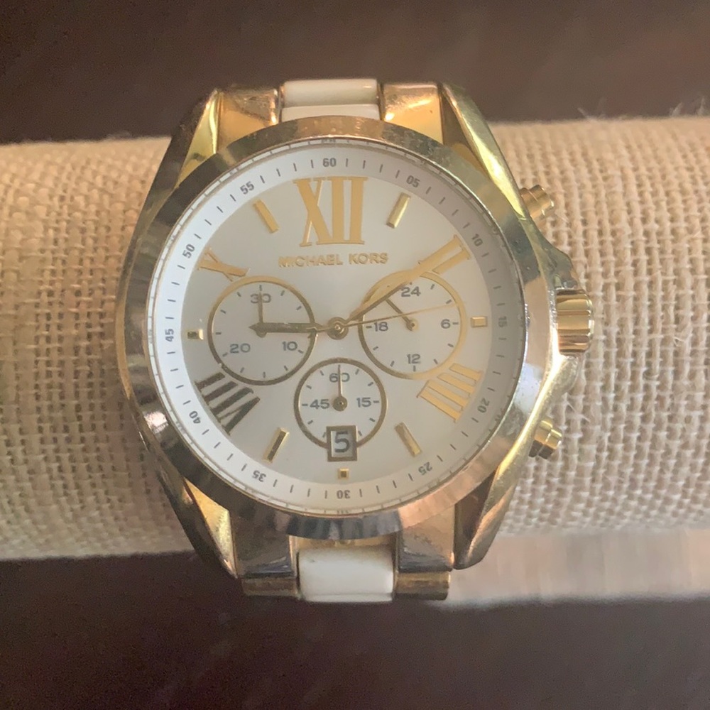 Michael Kors Gold & white watch